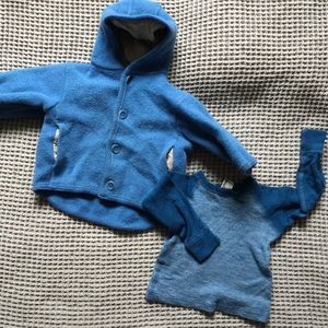SOLD - 6/12M Wool Jacket and Thermal Layer Bundle